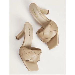 Braided Chunky Heeled Mules